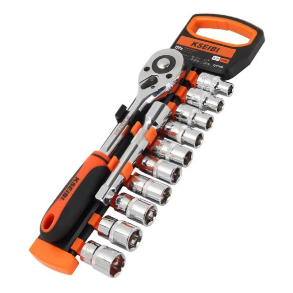 hexagon socket and ratchet set,1/2 inch, 12pcs, sockets and wrenches, mechanic tools, car repair tools, automobile tools