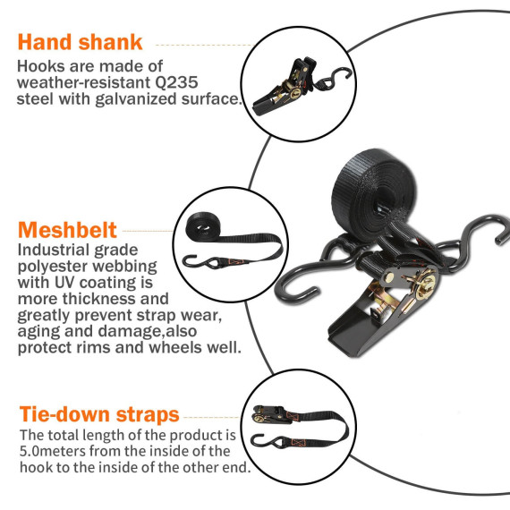 Ratchet Tie Down, Safety Tools, rathcet tie down for holding down cargo, ratchet straps, transporting equipment, steel handle.