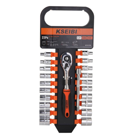hexagon socket and ratchet set, 1/4 inch, 22pcs, sockets and wrenches, mechanic tools, car repair tools, automobile tools