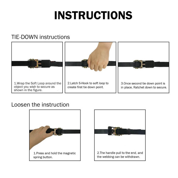 Ratchet Tie Down Set 2-Pc, Safety Tools, holding down cargo, ratchet straps, steel handle, polyester webbing tie down set.