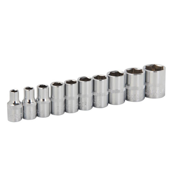 hexagon socket set standard, 1/4 inch, 10pcs, sockets and wrenches, mechanic tools, car repair tools, automobile tools
