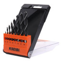 Brad Point Drill Bit Set In Plastic Case, power tool accessories, spiral twist wood drill bits set.