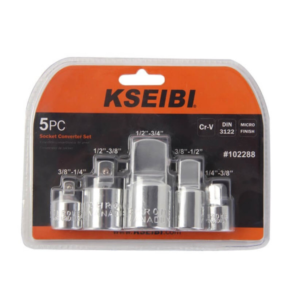 Socket Convertor set 5-Pc.  - Sockets & Wrenches  | KSEIBI Tools