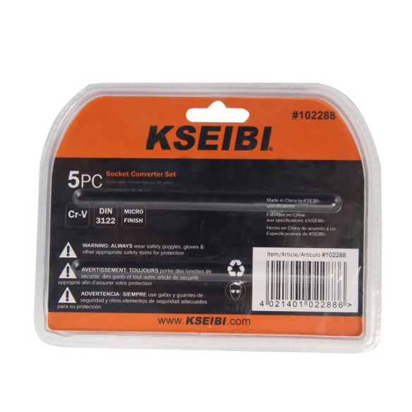 Socket Convertor set 5-Pc.  - Sockets & Wrenches  | KSEIBI Tools