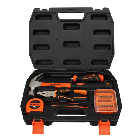 Powertec Plastic Case 26pcs Hand Tool Set Household Use Tool-kseibi