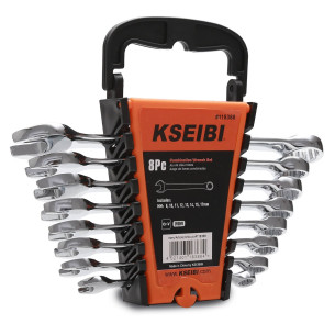 combination wrench set, rack, 8pcs, sockets and wrenches, mechanic tools, car repair tools, automobile tools