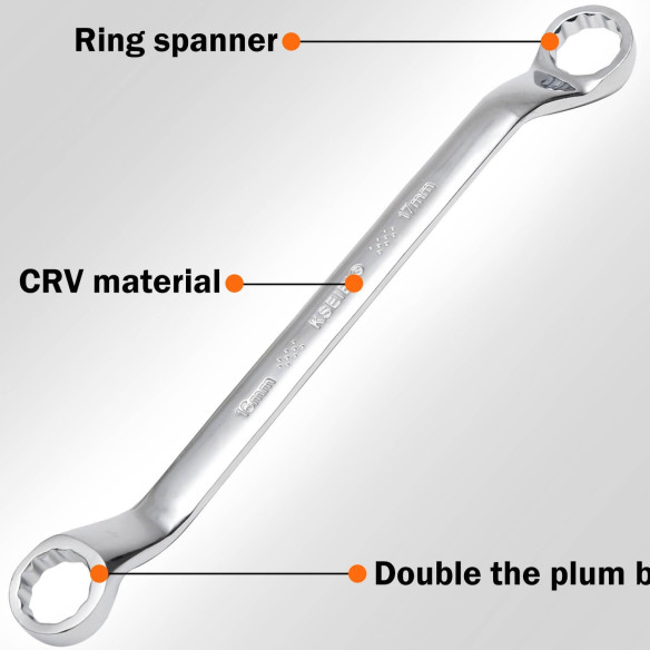 double ring wrench set, rack, 8pcs, sockets and wrenches, mechanic tools, car repair tools, automobile tools