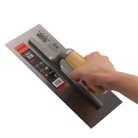 KSEIBI Crown Plastering Trowels, with wooden handle. KSEIBI Tools