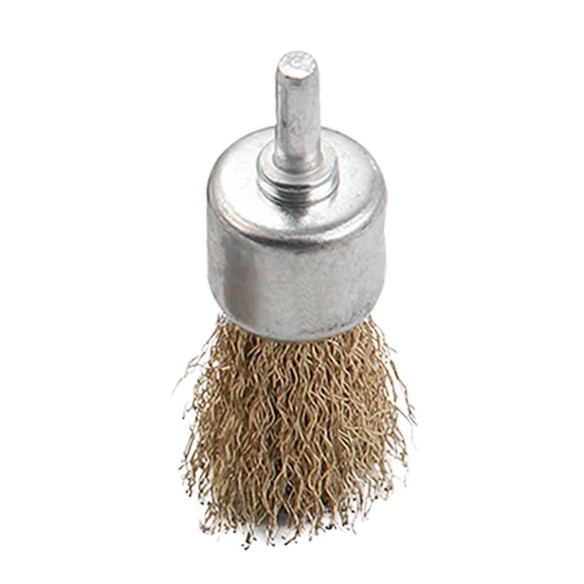 crimped brush set 5-Pc, brass coated, hand tools, power tools accessories, cleaning tool, roughening, paint removal