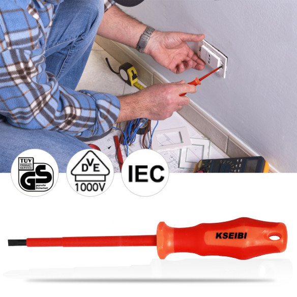 VDE Insulated Screwdriver, Screwdrivers, electrical safety, shock protection.
