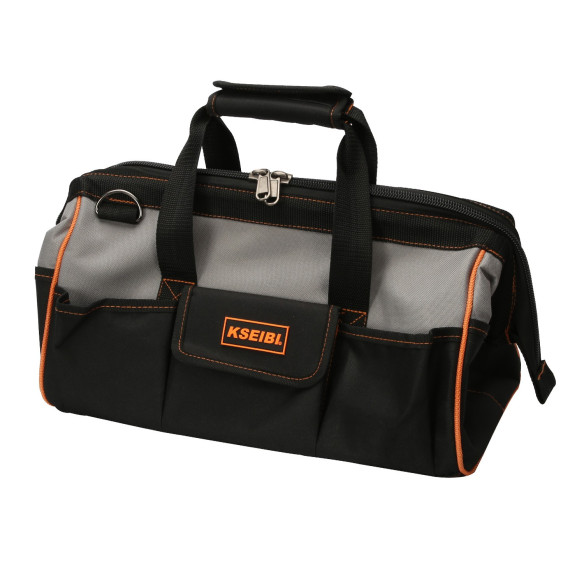 Bolsas De Herramientas / Tapa Cerrada Negro Y Gris 17"