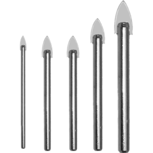 Juego De 5 Brocas Para Vidrio Y Azulejo