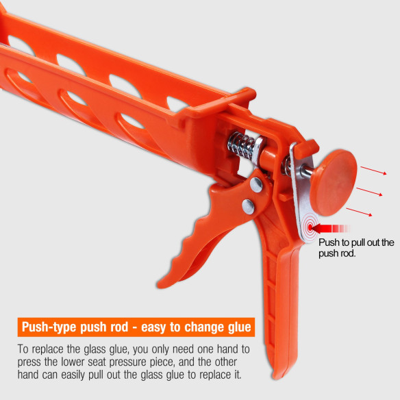 Caulking Gun ABS,  Contractor's Tools, cartridges,
practical,
has teeth for fixation