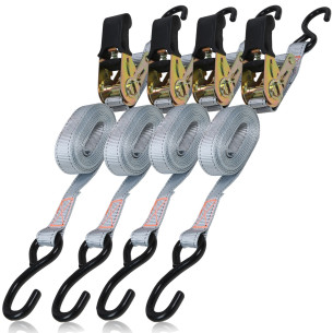 Ratchet Tie Down Set 4-Pc.