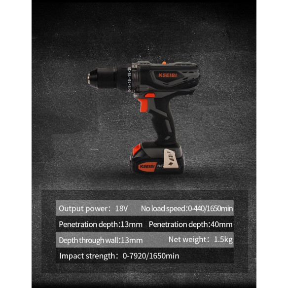 20V Cordless Impact Drill/Screwdriver BMC Box x2 Batteries - Power Tools  | KSEIBI