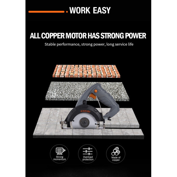 1250W Marble Cutter Machine / 4" 100mm | Power Tools | KSEIBI