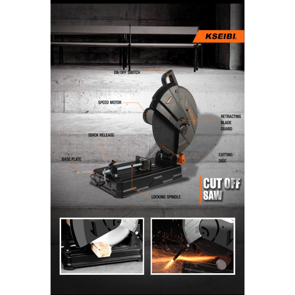 2600W Cut Off Machine / 14" 355mm | Power Tools | KSEIBI