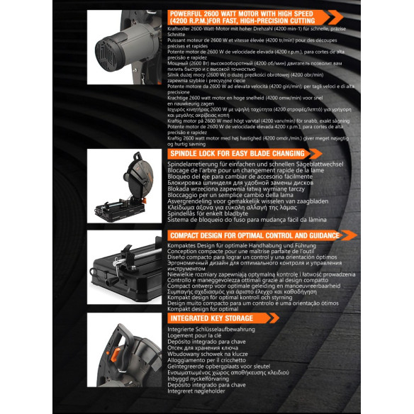 2200W Cut Off Machine / 14" 355mm | Power Tools | KSEIBI