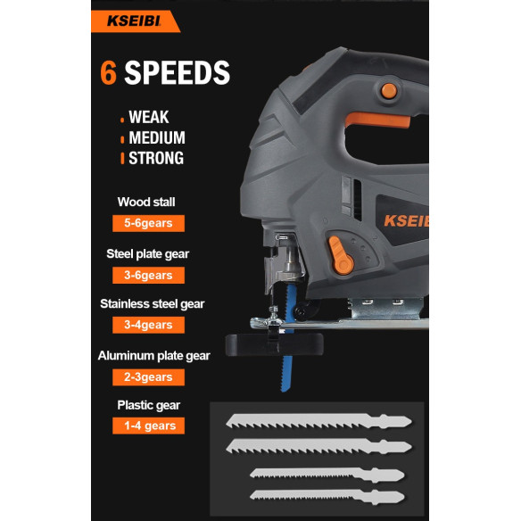 710W Jig Saw / 65mm | Power Tools | KSEIBI