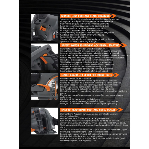1400W Electric Circular Saw / 7-1/4" 185mm | Power Tools | KSEIBI