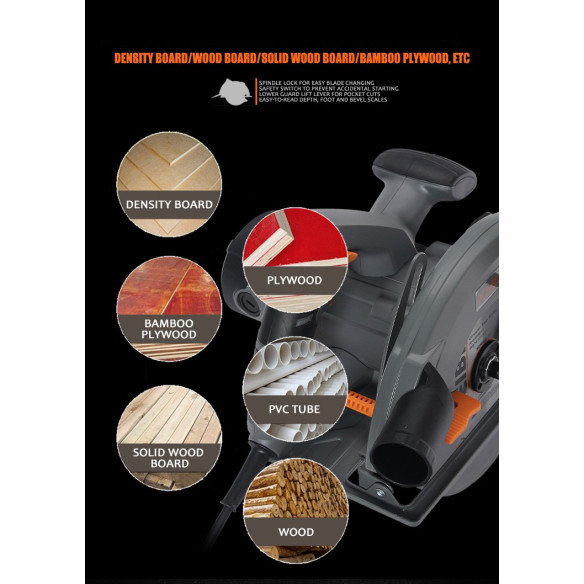 1400W Electric Circular Saw / 7-1/4" 185mm | Power Tools | KSEIBI