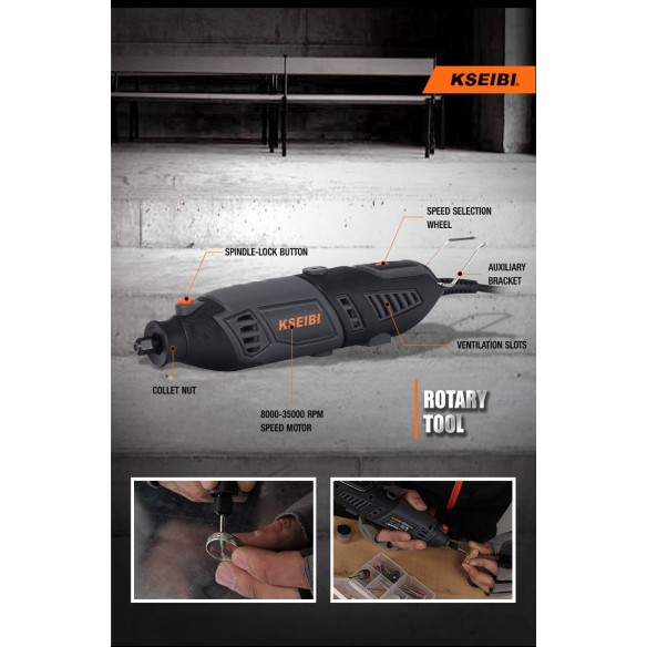 170W Rotary Tool Kit / 106 Piece | Power Tools | KSEIBI