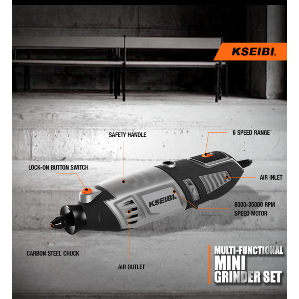 500W Rotary Tool Kit / 40PCS Set - Power Tools  | KSEIBI