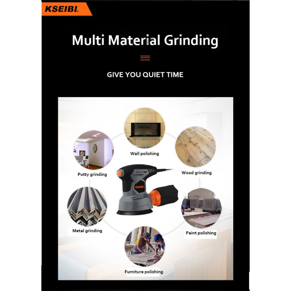 300W Orbital Sander / 5" 125mm | Power Tools | KSEIBI