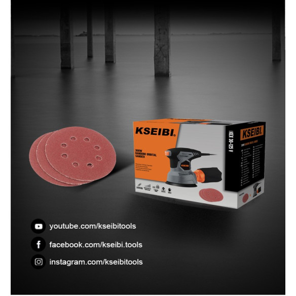 300W Orbital Sander / 5" 125mm | Power Tools | KSEIBI