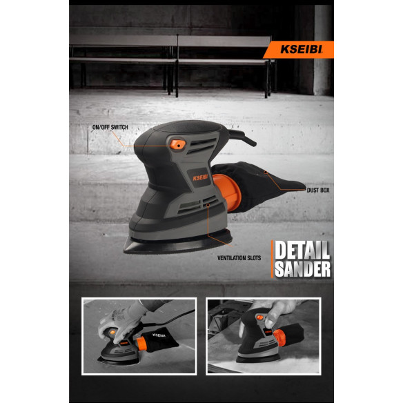 200W Sheet Finishing Sander 1/4" | Power Tools | KSEIBI