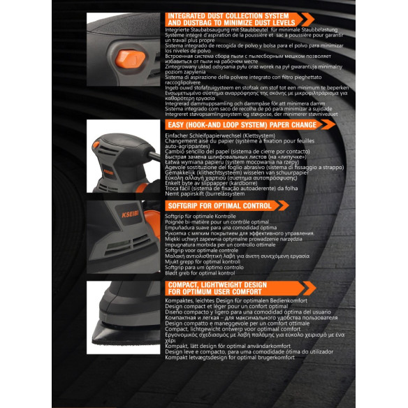200W Sheet Finishing Sander 1/4" | Power Tools | KSEIBI