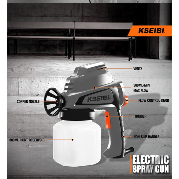 110W Electric Spray Gun | Power Tools | KSEIBI