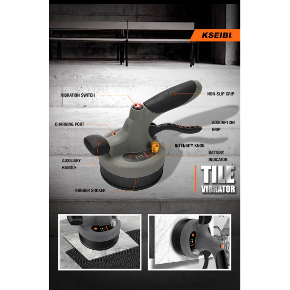 7.2V Cordless Suction Cup / Tile Vibrator | Power Tools | KSEIBI