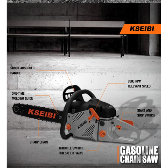 2.6KW Gasoline Chain Saw 20" | Gasoline Tools | KSEIBI