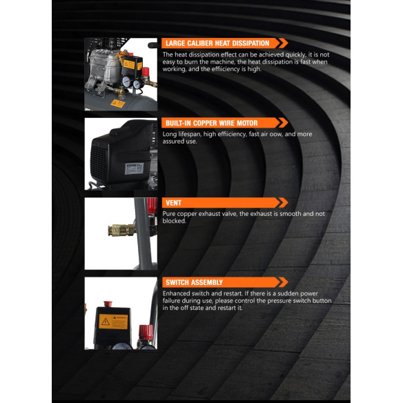 2HP Direct Air Compressor | Gasoline Tools | KSEIBI