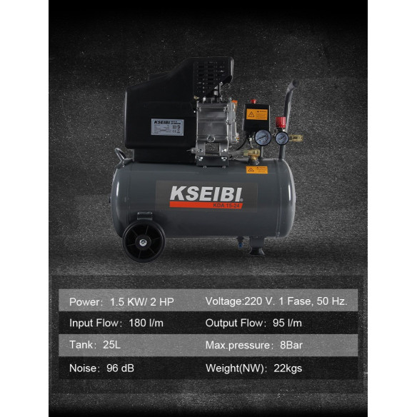 2HP Direct Air Compressor | Gasoline Tools | KSEIBI