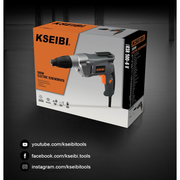 500W Drywall Electric Screwdriver Drill / 13mm Keyed Chuck | Power Tools | KSEIBI