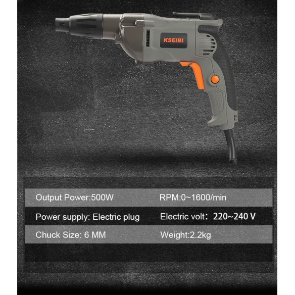 500W Drywall Electric Screwdriver Drill / 13mm Keyed Chuck | Power Tools | KSEIBI