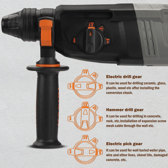 850W Rotary Hammer Drill / 26mm SDS-Plus | Power Tools | KSEIBI