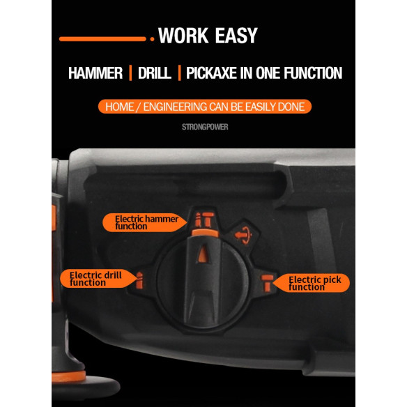 850W Rotary Hammer Drill / 26mm SDS-Plus | Power Tools | KSEIBI