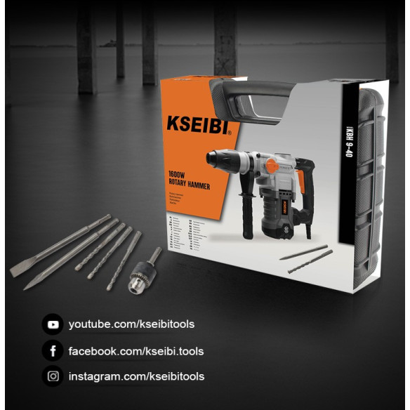 1600W Demolation Hammer Drill / 40mm SDS-MAX | Power Tools | KSEIBI