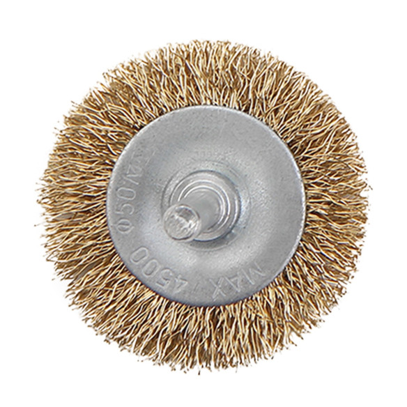 Crimped Brush Set 5-Pc, Brass Coated 6mm| Power Tools Accessories | KSEIBI