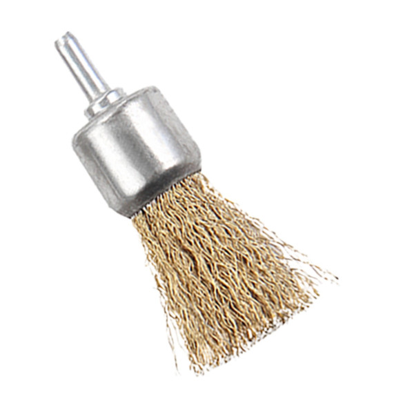 Crimped Brush Set 5-Pc, Brass Coated 6mm| Power Tools Accessories | KSEIBI