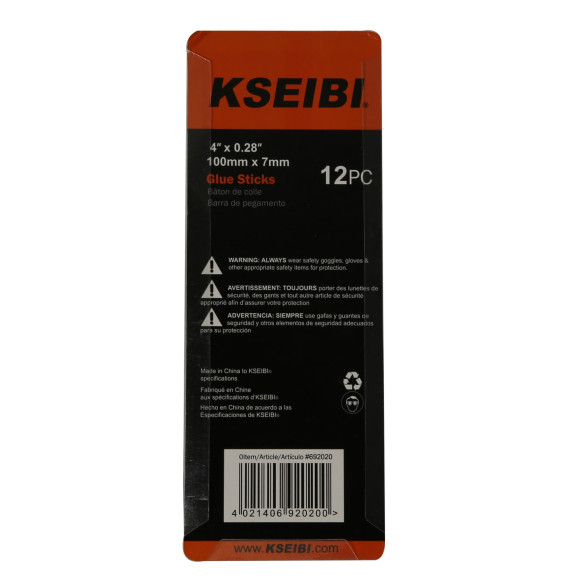 Glue Sticks / Translucent 12-Pc | Contractor's Tools | KSEIBI