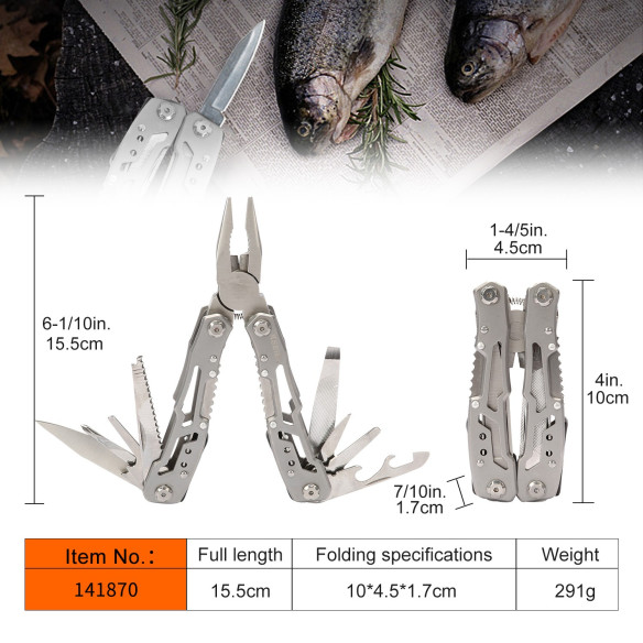 Folding Multifuncional Pliers W Pouch | Hand Tools & Pliers | KSEIBI