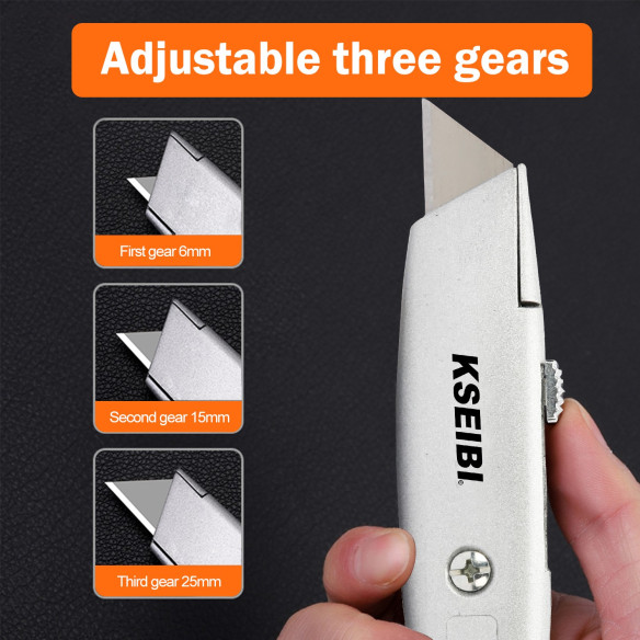Aluminium Retractable Utility Knife | Cutters & Saws Tools | KSEIBI