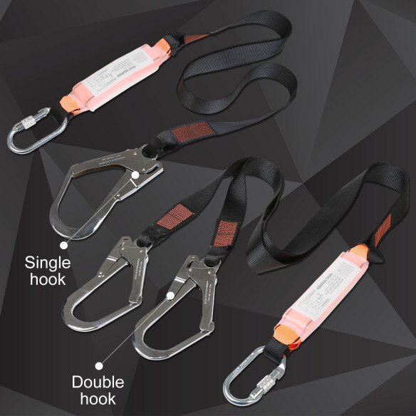 Safety Shock Absorbing Lanyard Webbing/Single Hook | Safety Tools | KSEIBI