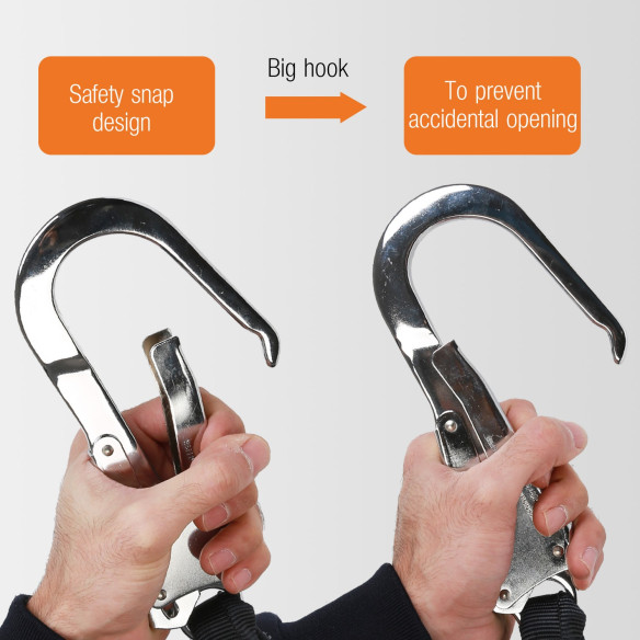 Safety Shock Absorbing Lanyard Webbing/Single Hook | Safety Tools | KSEIBI