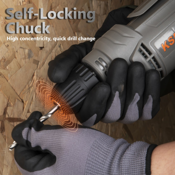 450W Electric Drill / 10mm Keyless Chuck / 10mm Keyless Chuck | Power Tools | KSEIBI