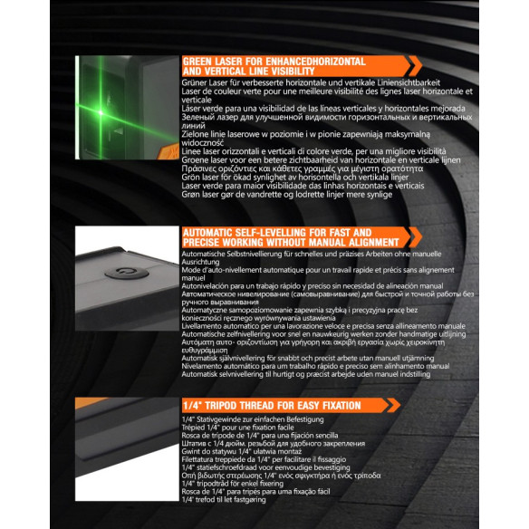 Cross Line Laser, 2 Lines, 50m  | Power Tools | KSEIBI